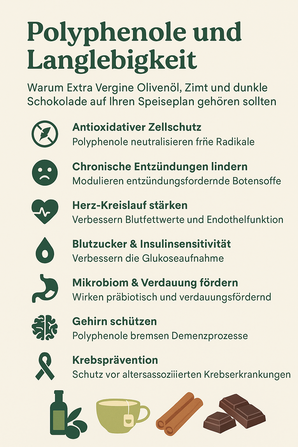 TarCasso präsentier die Infografik zu Polyphenolen und Longevity